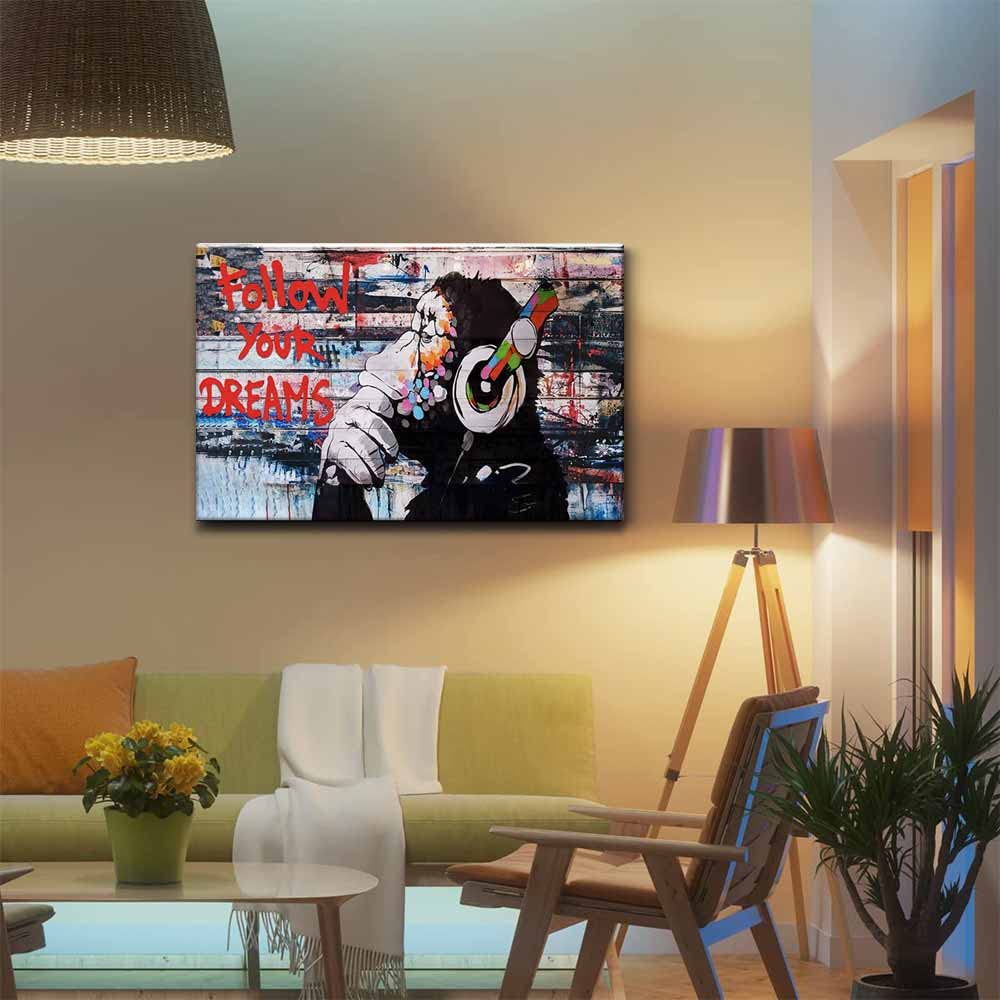 額装品/Follow Your Dreams/バンクシー/ポスター 額装品/Follow Your Dreams/バンクシー/ポスター Amazon.com